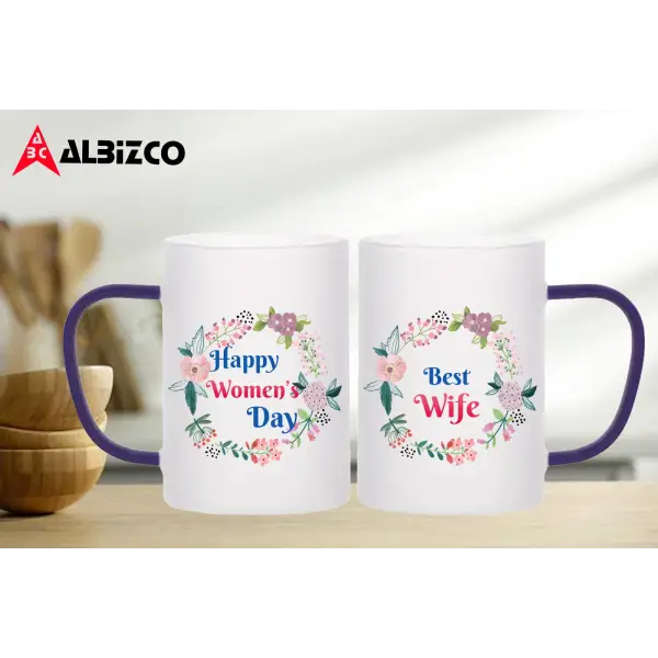 Frosted Glass Mug - Women’s Day Special - Best Wife /